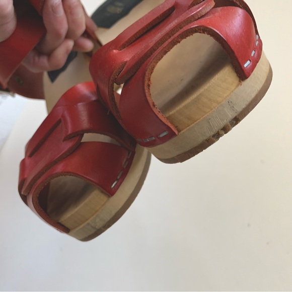 SWEDISH HASBEENS Peep Toe Low Clog Sandal Size 35 - Picture 12 of 15
